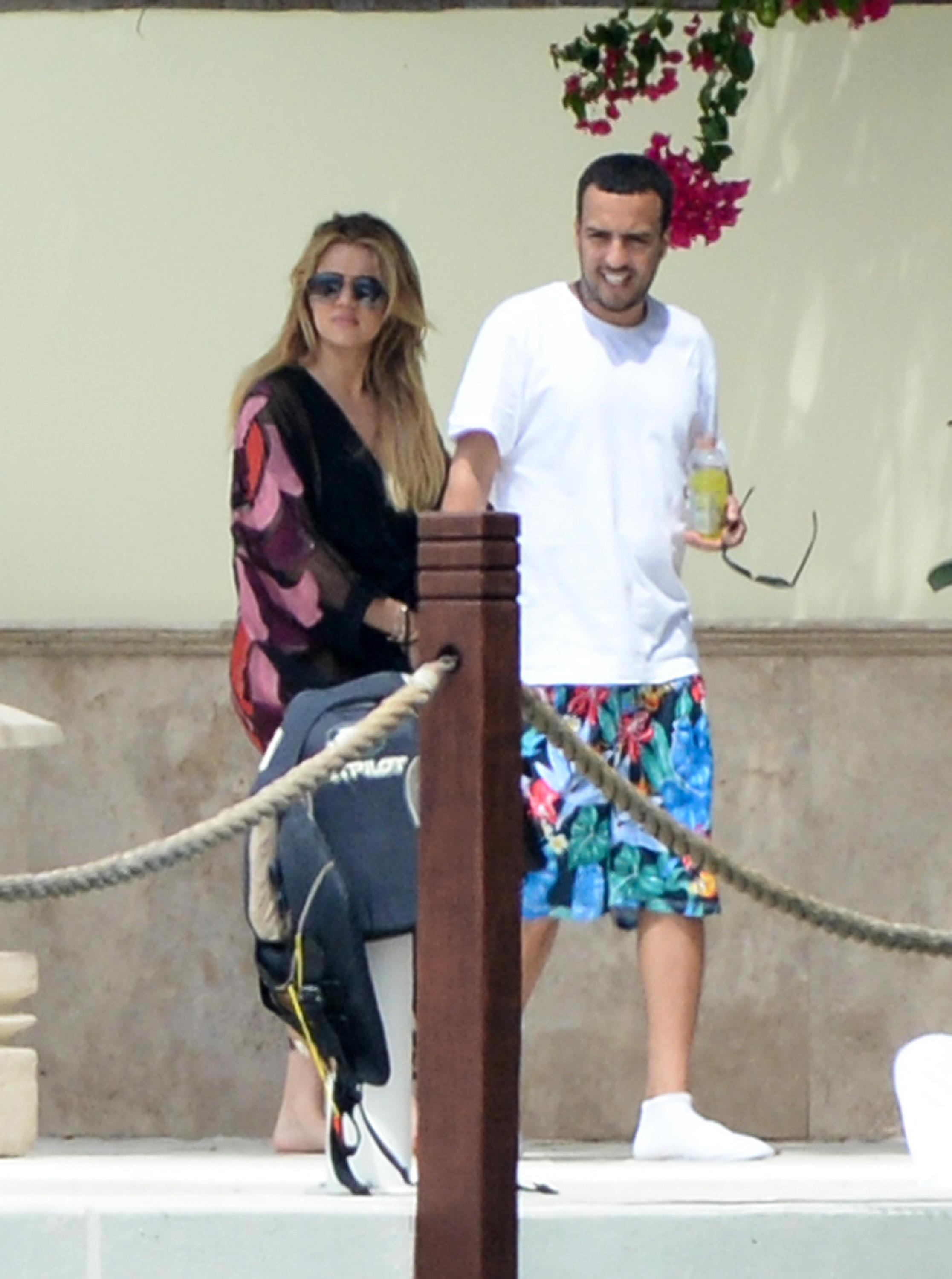 EXCLUSIVE: INF &#8211; Khloe Kardashian And French Montana Are Clearly On Again As They Are Seen Showing Some PDA On A Dock While Vacationing At Diddy&#8217;s House In Miami Beach