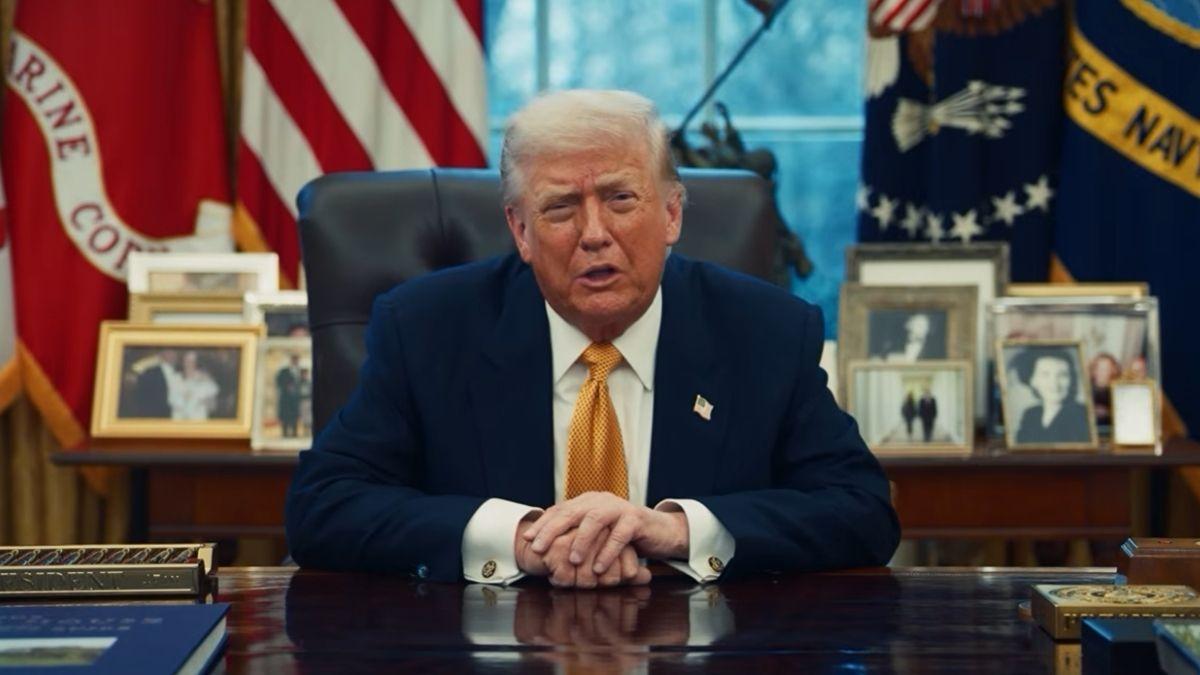 image of Donald Trump announced a new healthcare plan from the Oval Office.