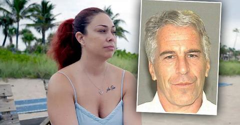 Haley Robison with Inset of Jeffrey Epstein Mugshot