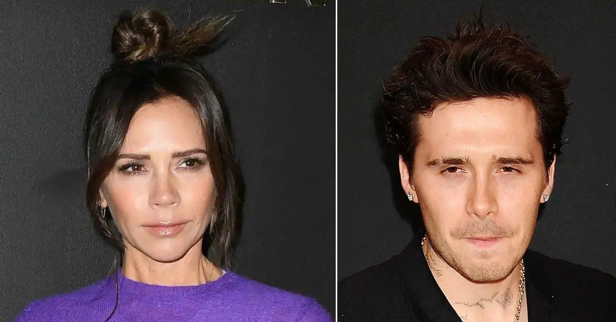 Composite photo of Victoria and Brooklyn Beckham