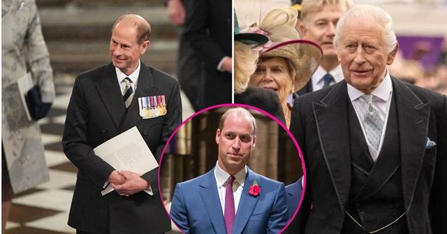 image split of Charles, William and edward