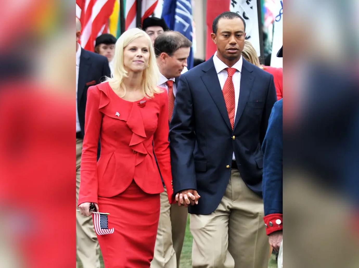 tiger woods ex wife elin nordegrenson together charlie golf tournament