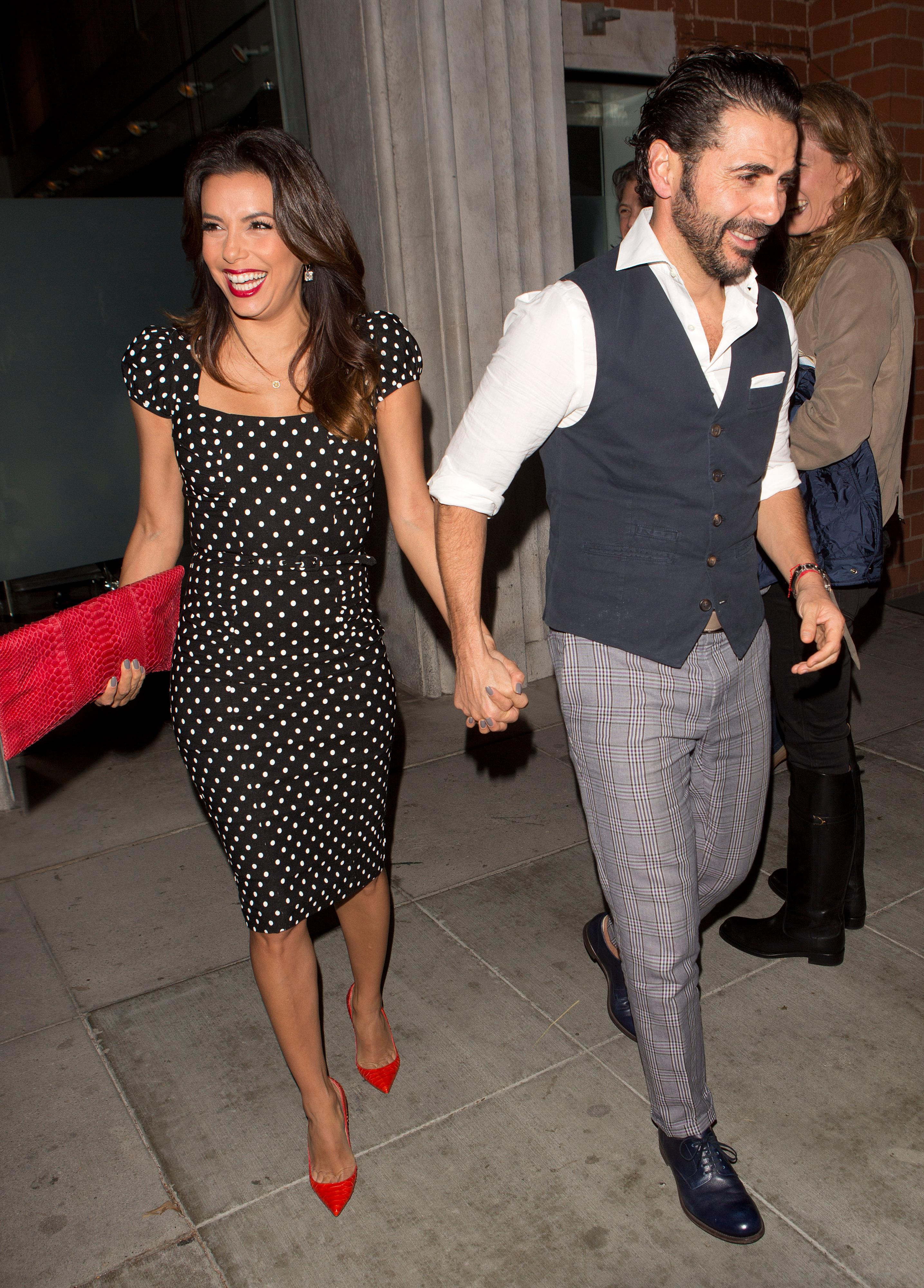 Eva Longoria and her boyfriend Jose Antonio Baston were seen leaving dinner at Mr. Chow Restaurant in Beverly Hills, CA