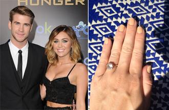 Miley cyrus liam on sale hemsworth wedding ring