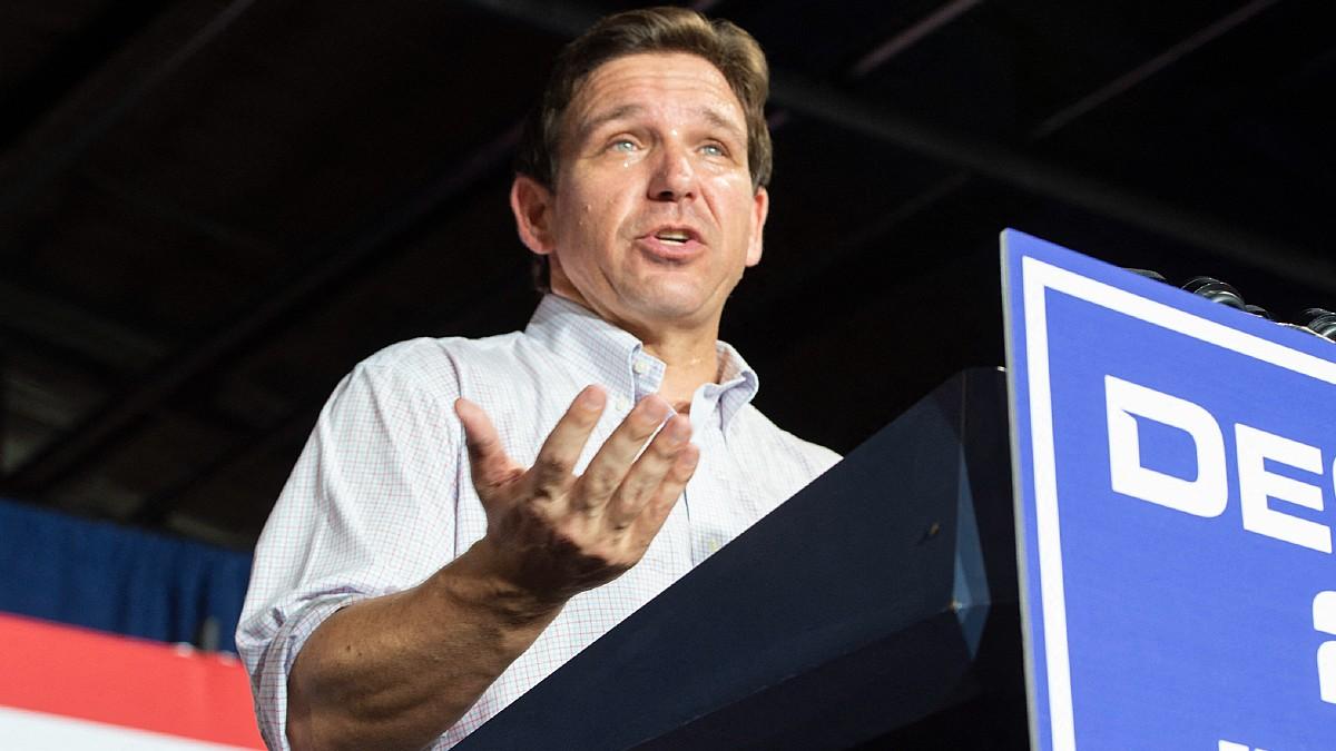 image of Donald Trump previously mocked DeSantis. 