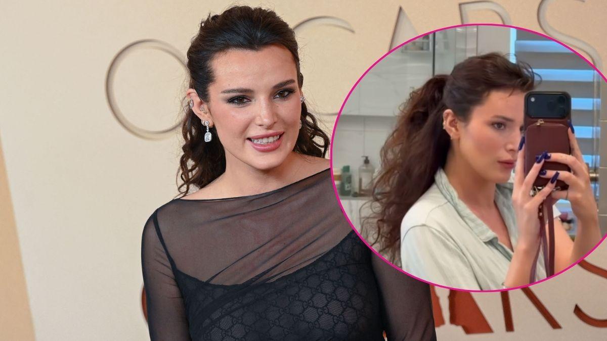 Two photos of Bella Thorne