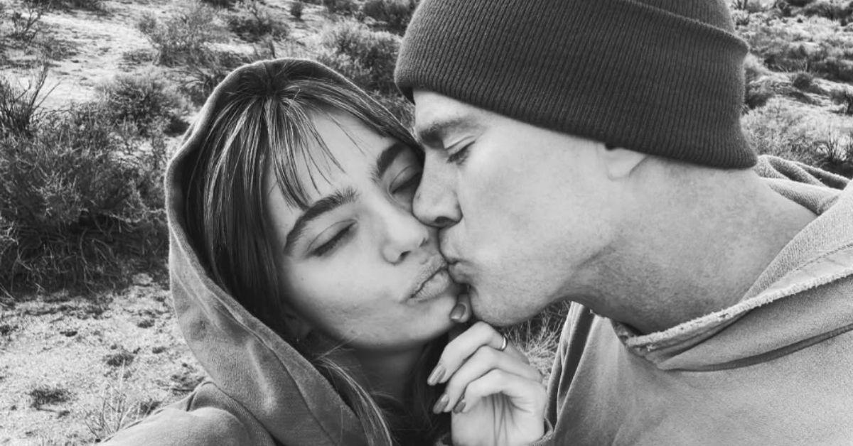 image of The couple spent time together at the beach.