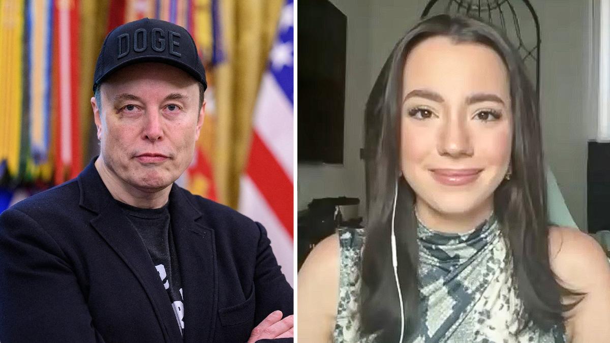 Split photo of Elon Musk and Ashley St. Clair.