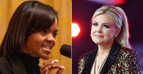 split photo of candace owens and erika kirk