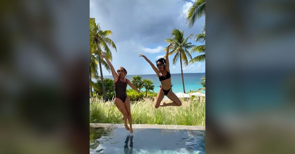 Image of Nicole Scherzinger celebrated her sister's birthday on vacation.