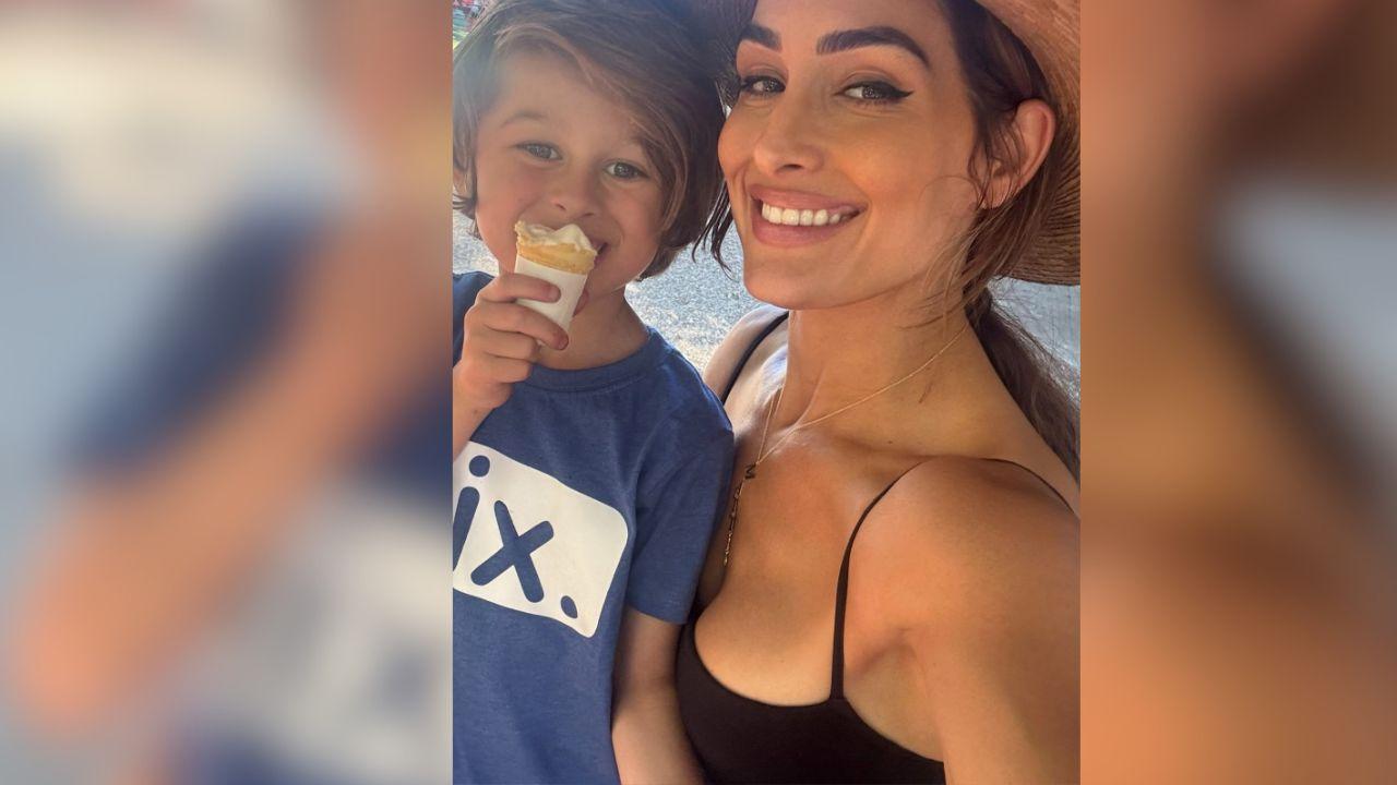 image of Nikki Garcia said her son found out about her wrestling career at school.