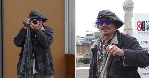 johnny depp at the minamata photographer press conference in spain