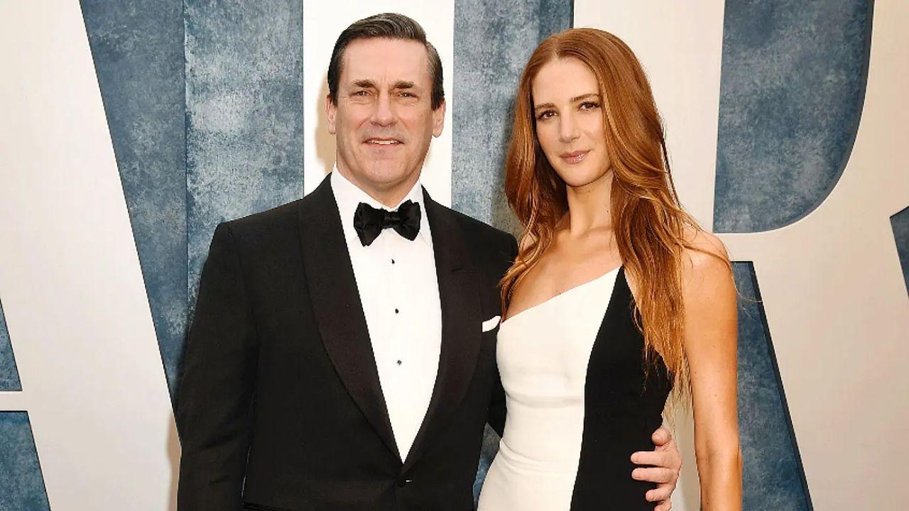 Photo of Jon Hamm and Anna Osceola tied the knot in June 2023.
