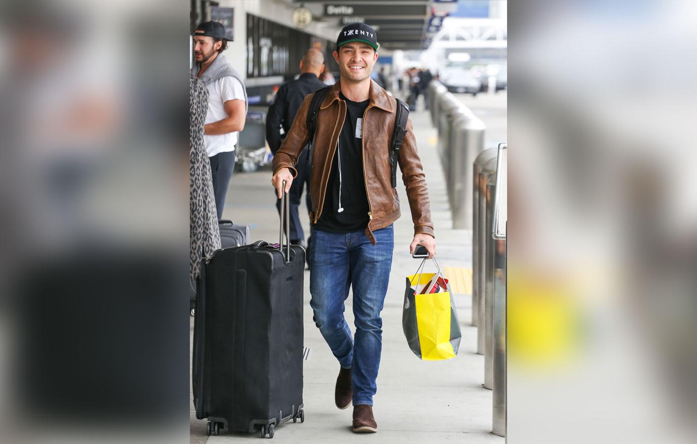 Ed Westwick at LAX International Airport