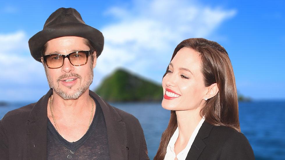 Brad pitt angelina jolie private island corbis getty