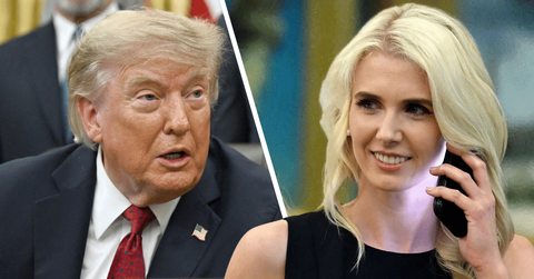 Composite photo of Donald Trump and Natalie Harp.