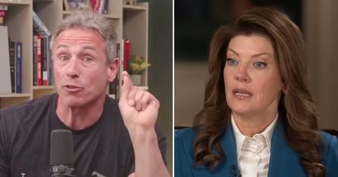 split of Chris Cuomo, Norah O'Donnell.