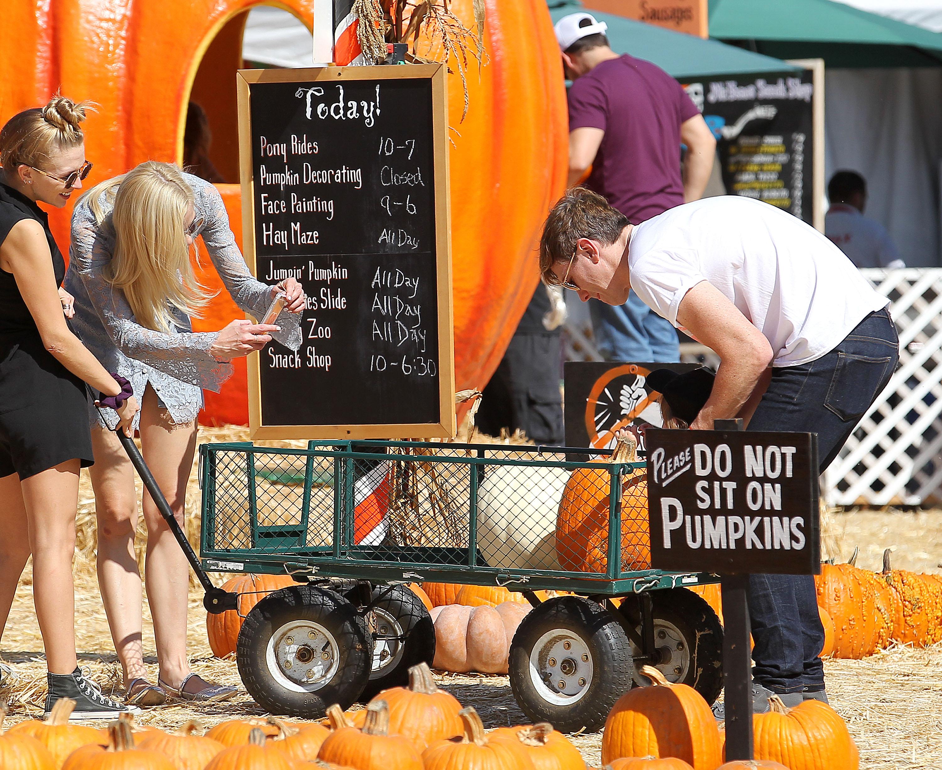 Celebrities at Mr Bones Pumpkin Patch****NO DAILY MAIL SALES****