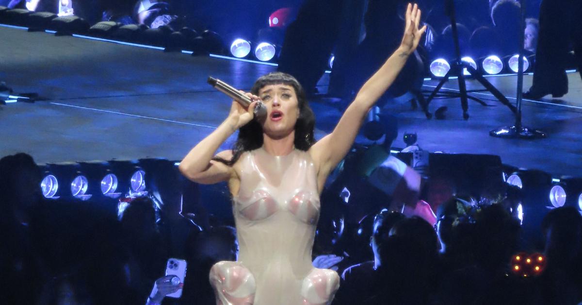 image of The pop star said she'd try to 'hold her composure' while singing 'Not Like the Movies.'