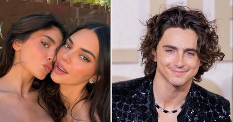 kylie jenner latex dress kendall las vegas timothee chalamet split