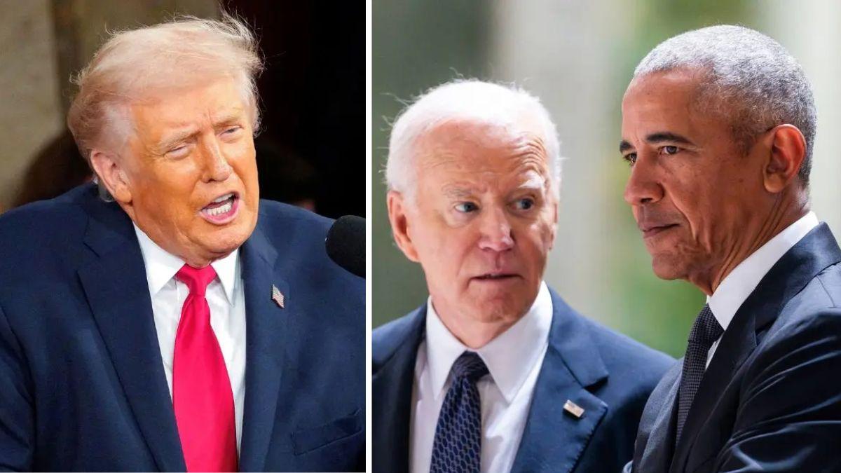 image of Donald Trump said he 'admired' how Barack Obama would nonchalantly 'bop' down the stairs.