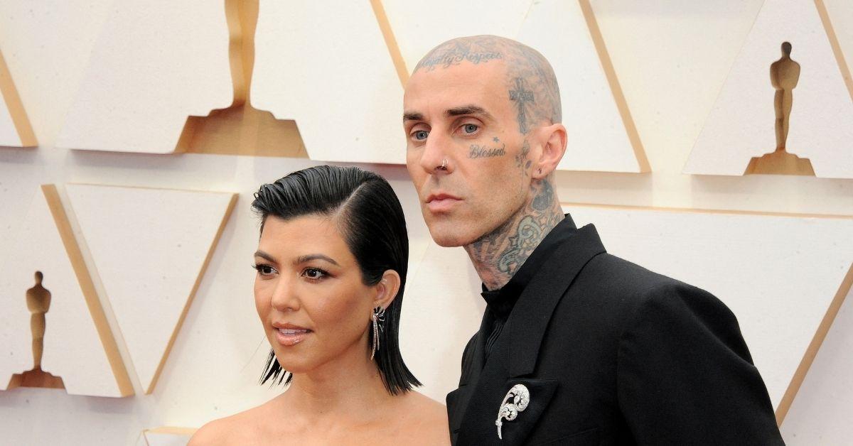 image of Travis Barker and Kourtney Kardashian were booed at a WWE event.