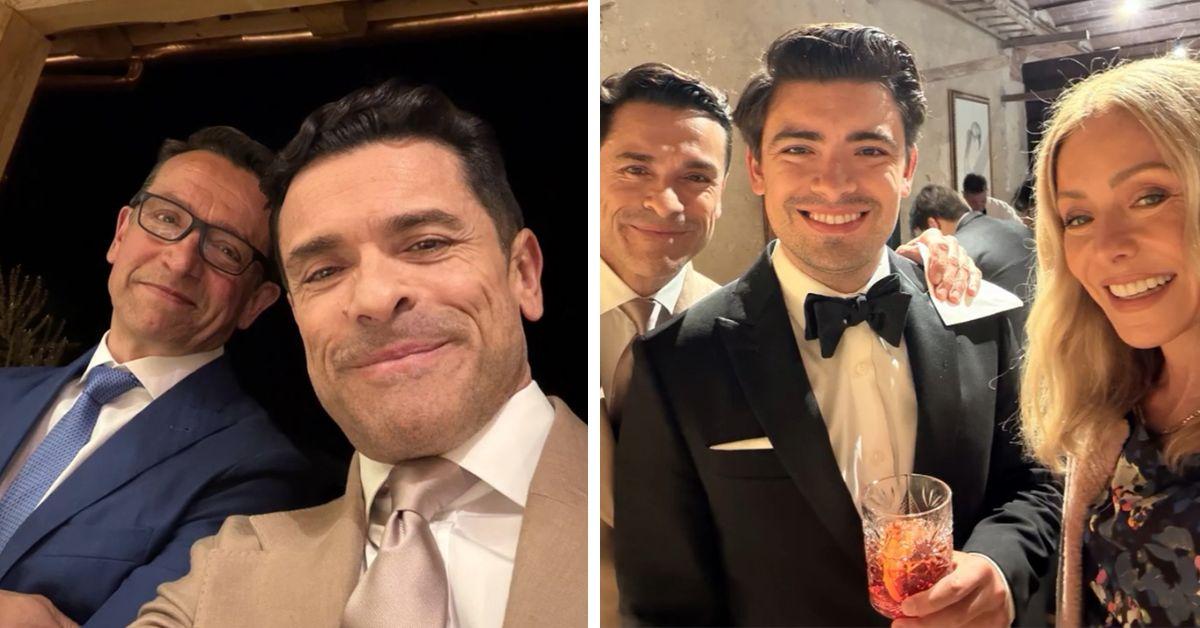 image of The pair's son Michael served as a groomsman during the ceremony.