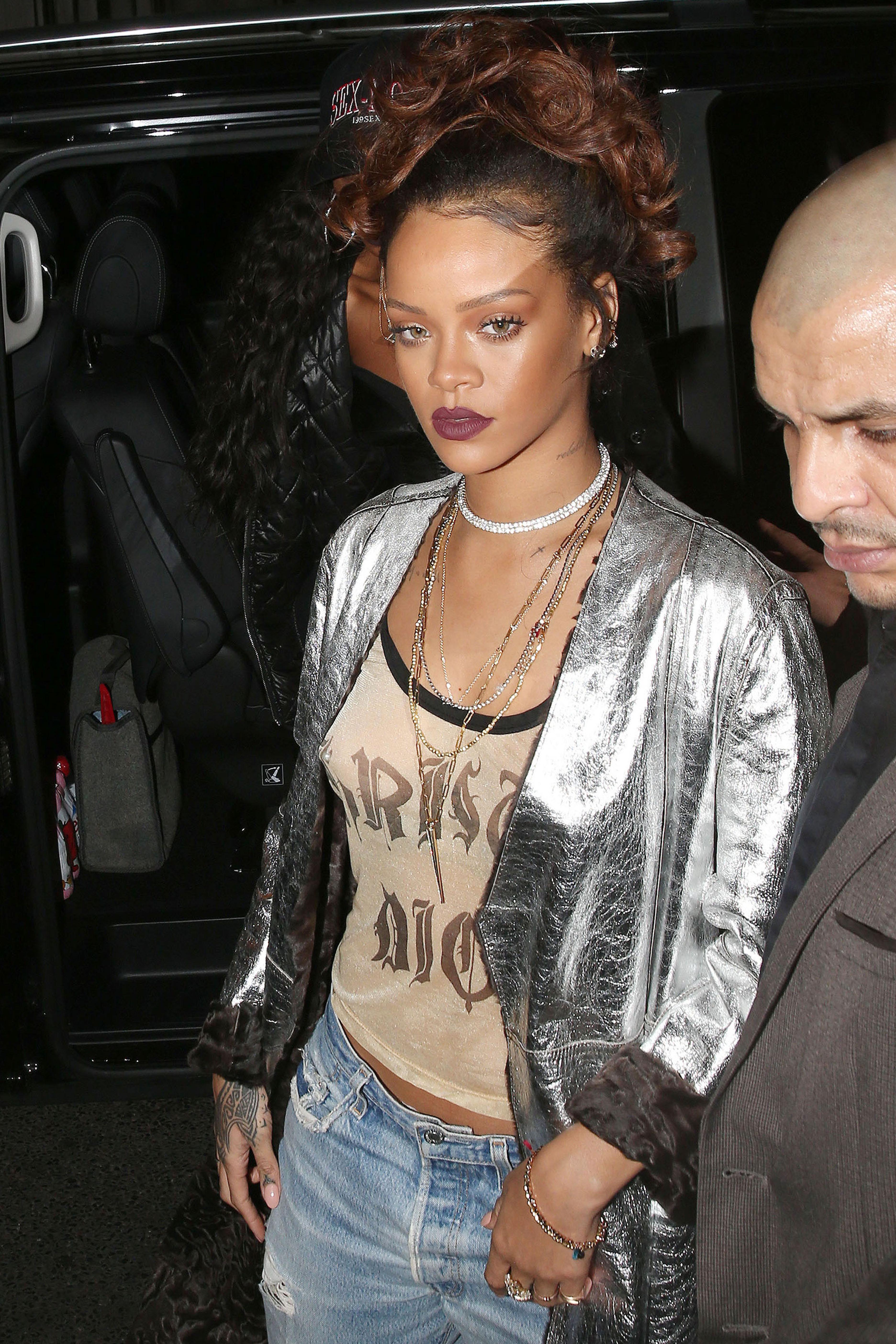 Rihanna and Travis Scott spotted at L&#8217;Arc nightclub in Paris **USA ONLY**