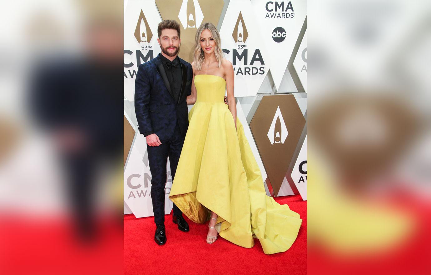 Chris And Lauren Lane On Red Carpet CMA Awards 2019