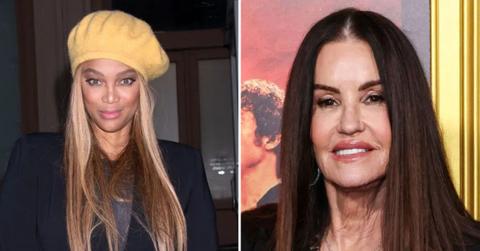 Split photo of Tyra Banks and Janice Dickinson