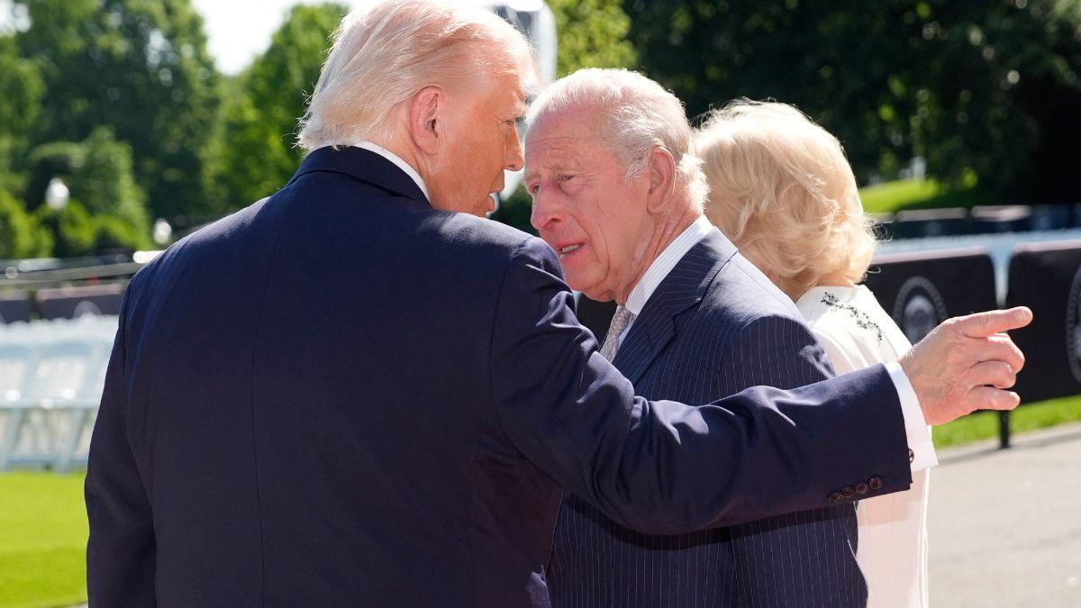 image of donald trump  and King Charles 