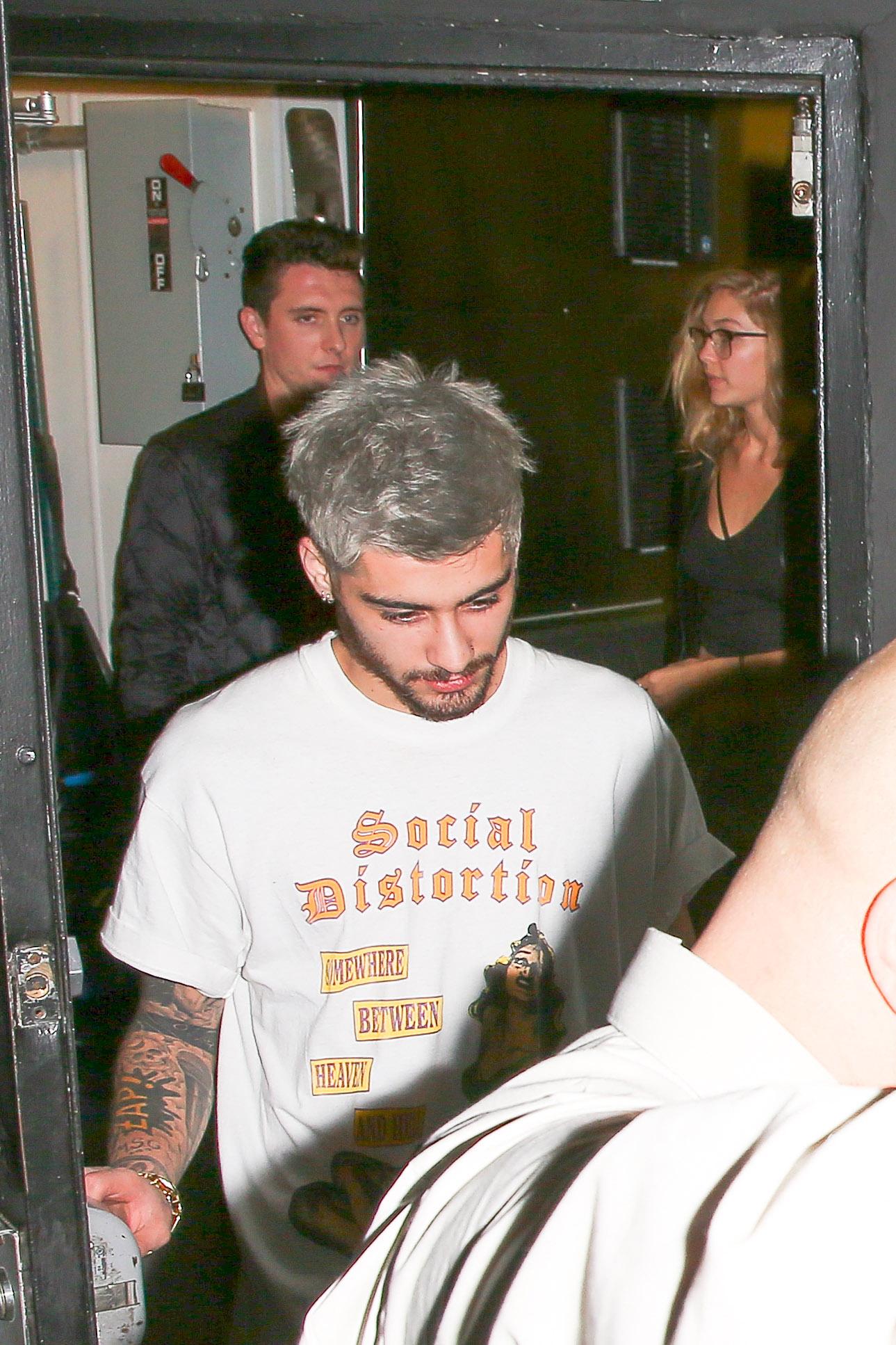 *EXCLUSIVE* Zayn Malik and Gigi Hadid leave a date night at Nice Guy