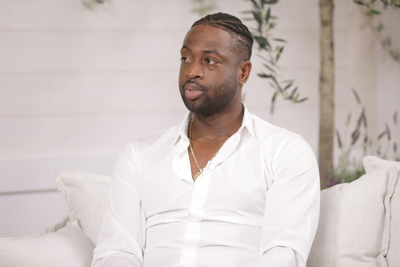 Dwyane Wade In White Shirt On Couch