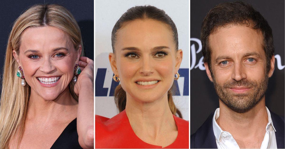 Composite photo of Reese Witherspoon, Natalie Portman and Benjamin Millepied.