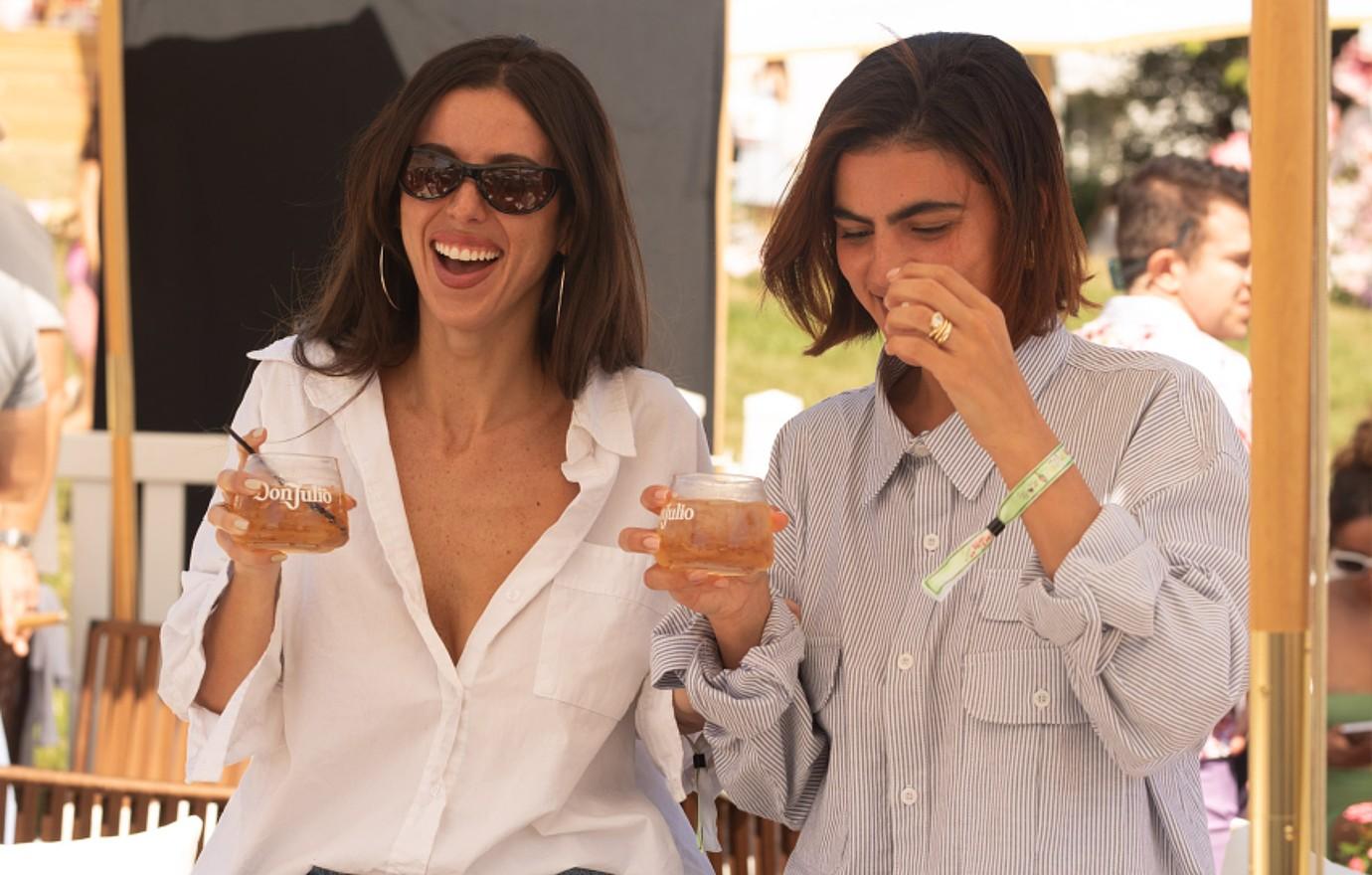 victoria villarroel and sister sofia villarroel celebrating with tequila don julio rosado cocktails at rose day los angeles on june th in calabasas ca photo credit ashley canario