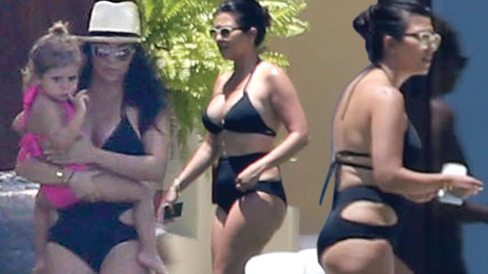 Kourtney kardashian post baby bikini body photos