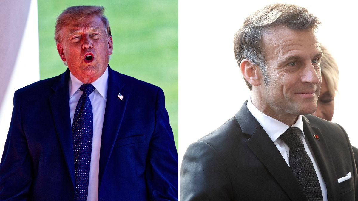 Photo of Donald Trump and the French president's relationship has become tense over the years.
