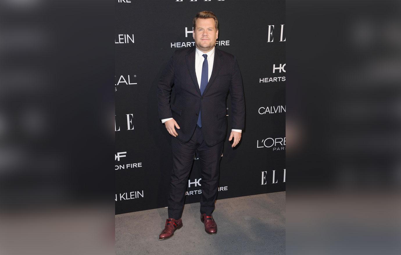 James Corden Black Suit Red Carpet