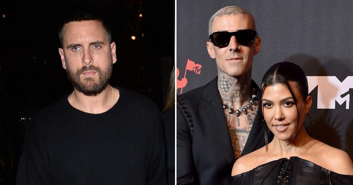 scott disick not invited kourtney kardashian travis barker wedding