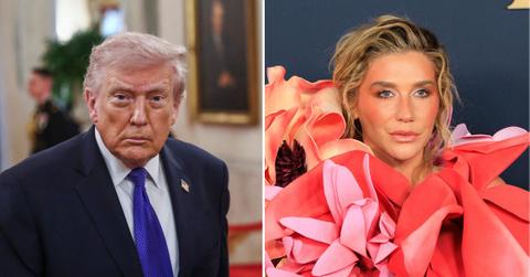 split of Donald Trump and Kesha.