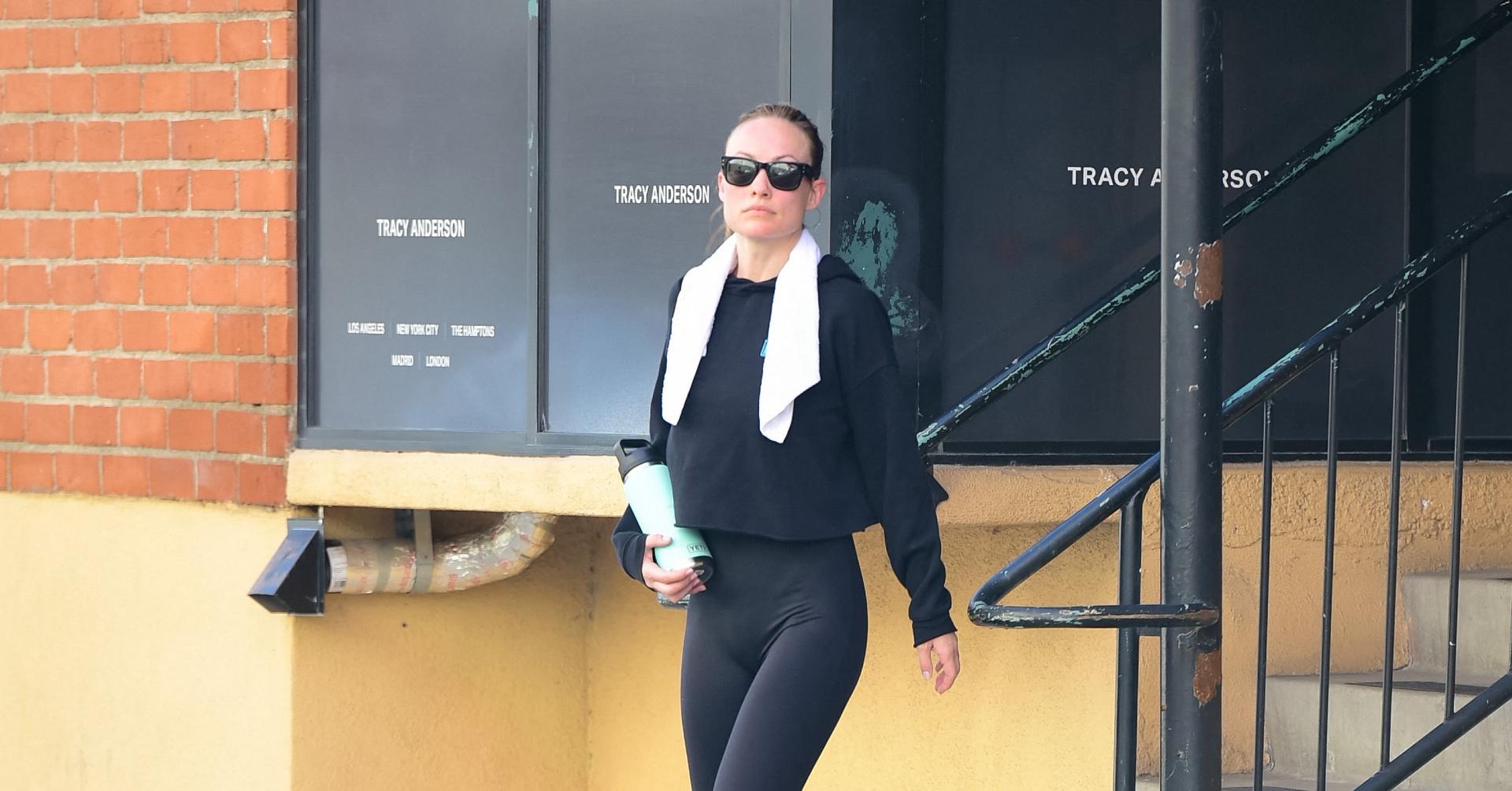 Olivia Wilde is seen arriving to the gym in LA for her daily