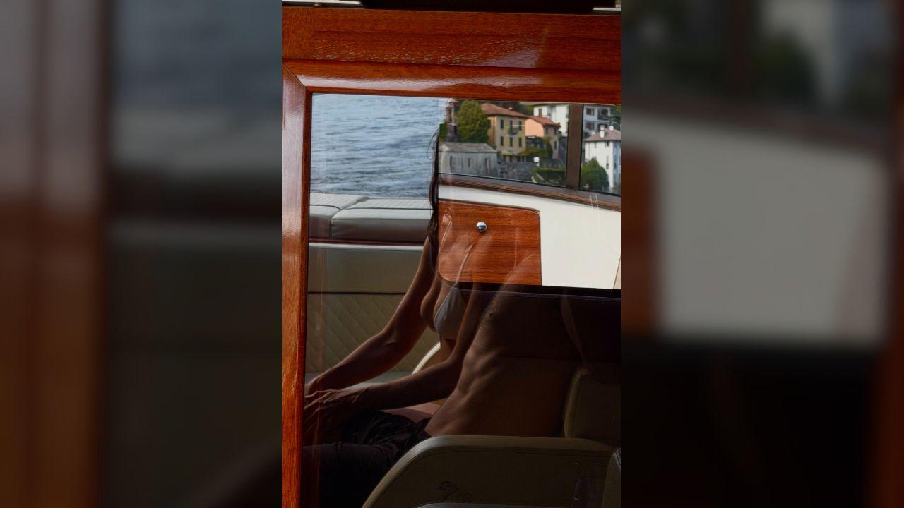 Image of Katie showed off her bikini body during the romantic boat day.