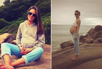 Alessandra Ambrosio Flaunts Her Bare Baby Bump While on a Hike