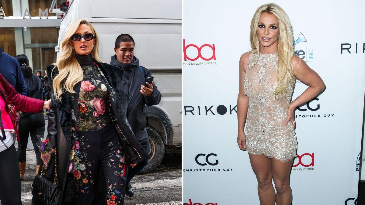 image split of Paris Hilton and Britney Spears