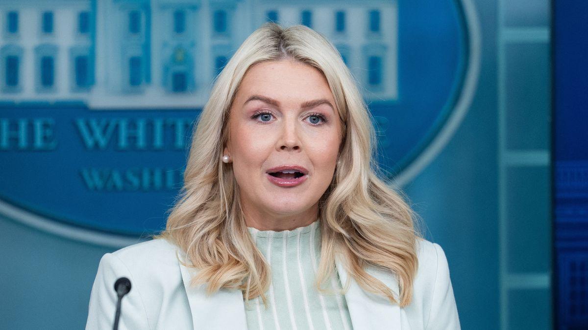 Image of Jimmy Kimmel also took aim at Karoline Leavitt who insisted the president 'does not bluff.' 