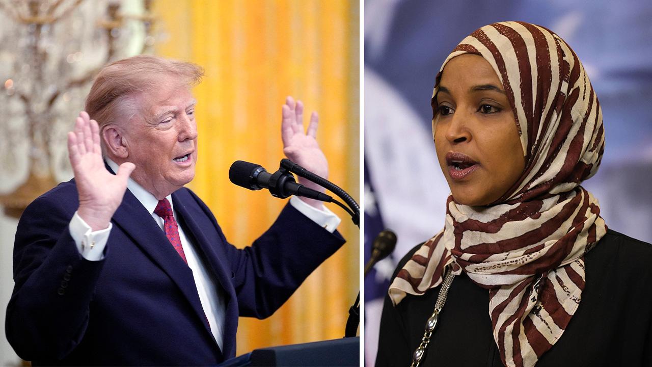 Image of While Donald Trump admitted to not minding AOC, he continued to rail against Democratic Rep. Ilhan Omar.