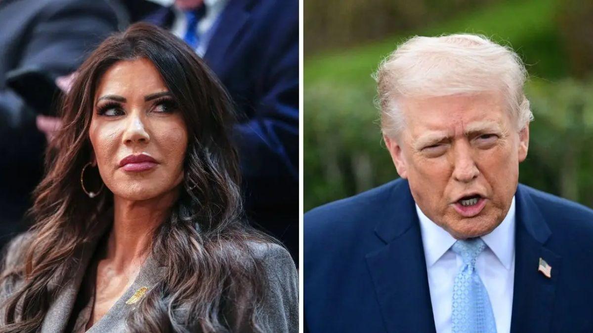 image of Kristi Noem was given the boot last month.