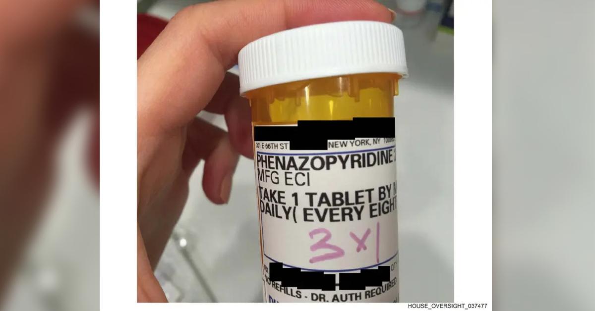Image of An image showcased a prescription for Phenazopyridine.