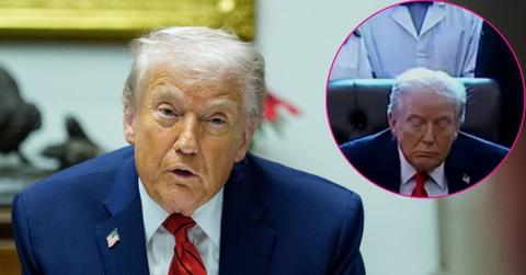 trump face droops on camera