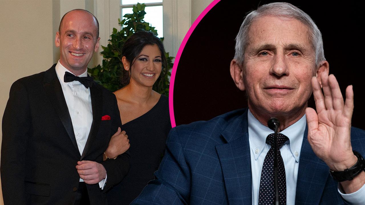 Photo of Stephen and Katie Miller and Dr. Anthony Fauci.